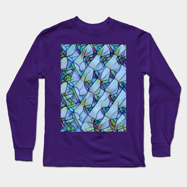 Abstract Moutain Range made from Hearts (MD23-Val001) Long Sleeve T-Shirt by Maikell Designs